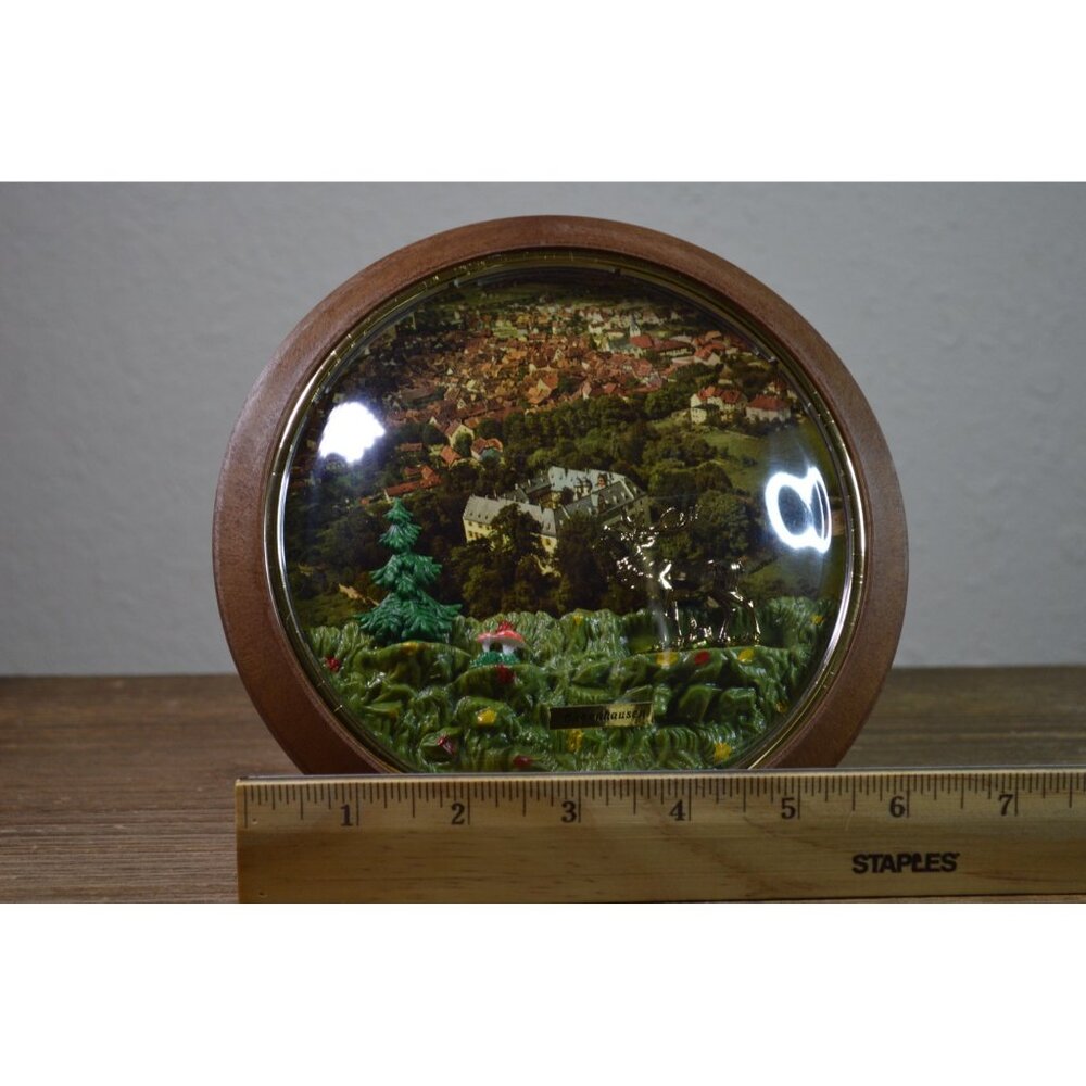 MCM Germany Babenhausen Diorama Framed Convex Bubble Plastic Stag Picture 3D - Picture 4 of 4